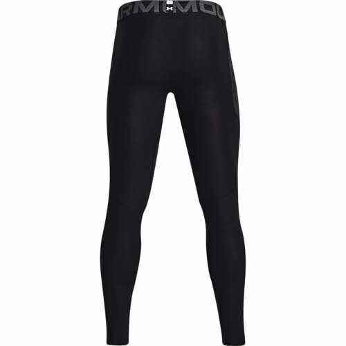 Back view of black compression leggings