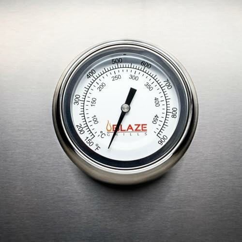 Blaze Grills thermometer showing temperature