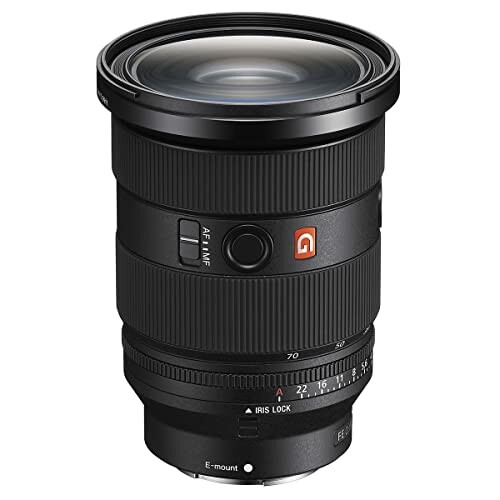 Sony camera lens with various adjustment dials and buttons
