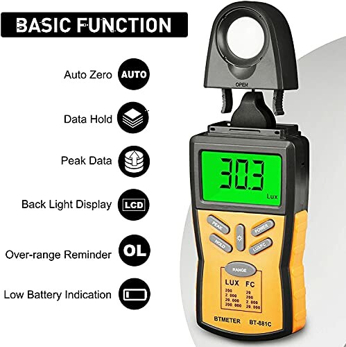 BTMETER Digital Illuminance Light Meter BT-881C