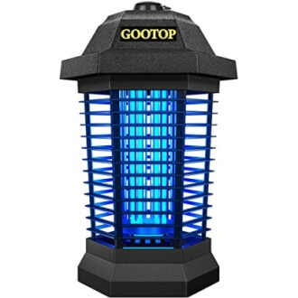 Electric insect zapper with blue light