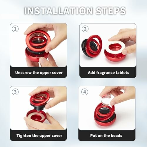 Step-by-step installation guide for fragrance device.