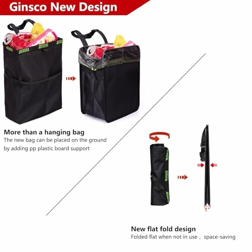 Ginsco new design reusable bag with flat fold feature