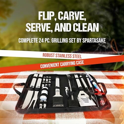 24 Pc. BBQ Grill Tools