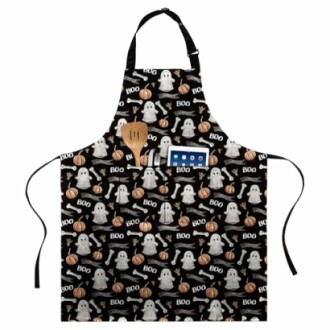 BOHARERS Halloween Apron Cartoon Ghost Pumpkin