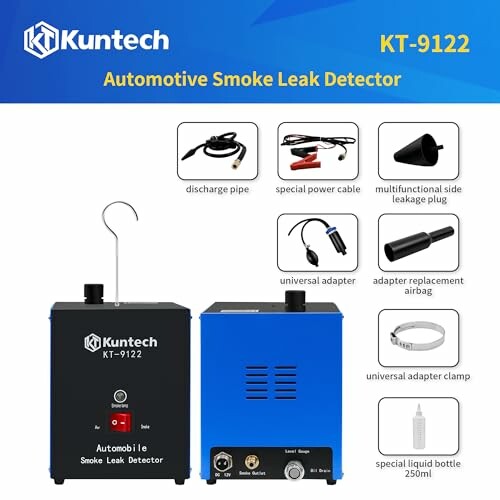 Kuntech KT-9122 Automotive Smoke Leak Detector with accessories.