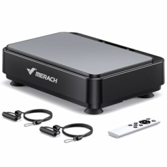 Merach vibration platform with resistance bands and remote control
