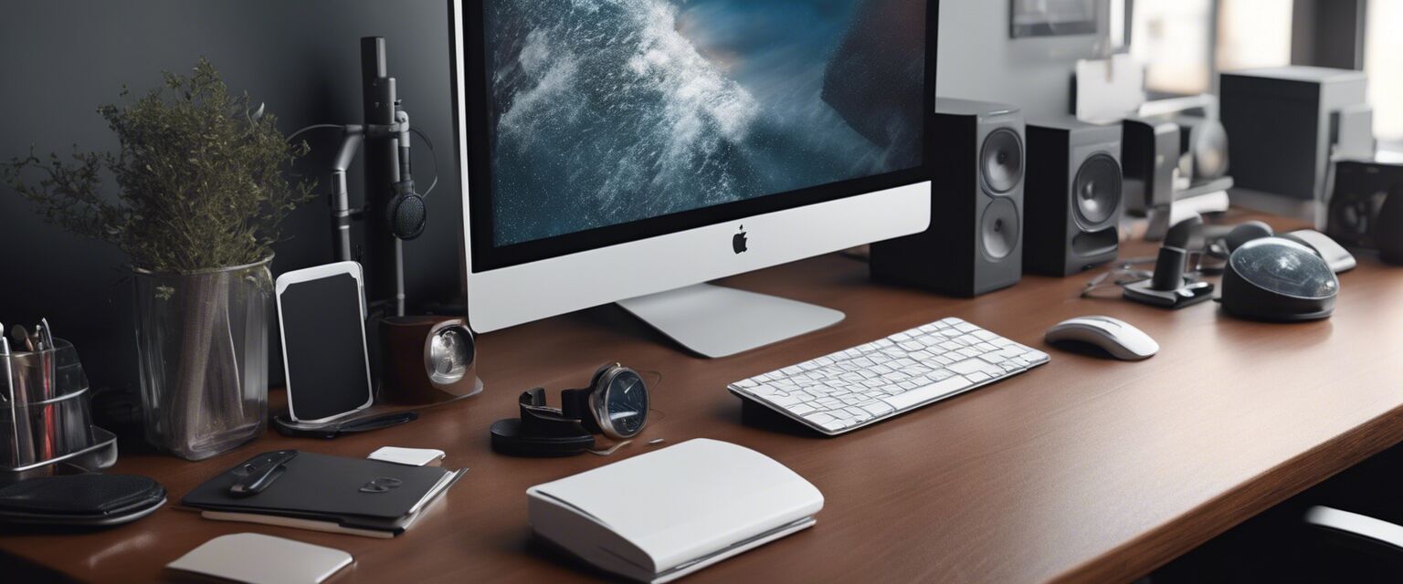 Organized office workspace