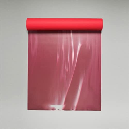 Red tinted transparent film rolled out