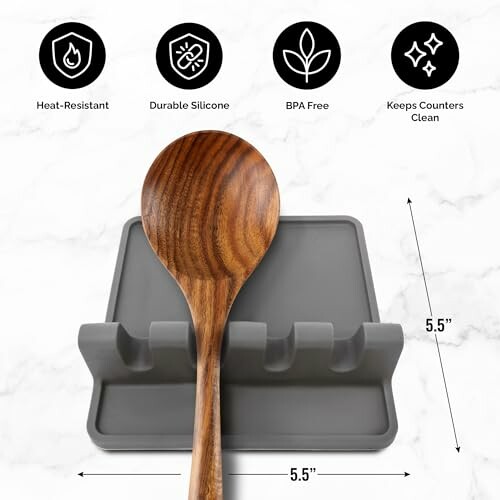 Zulay Kitchen Silicone Utensil Rest