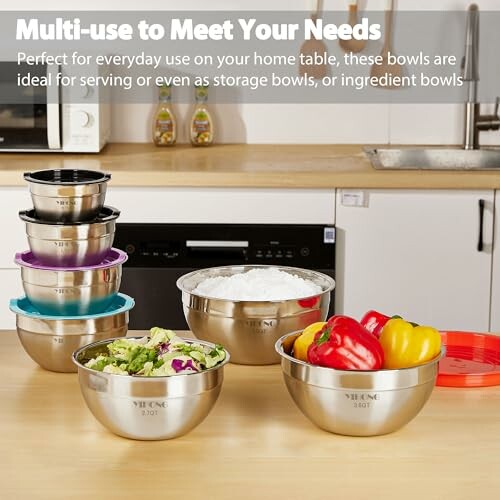 YIHONG 7 Piece Mixing Bowls
