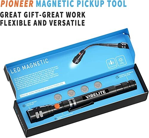 VIBELITE Extendable Magnetic Flashlight