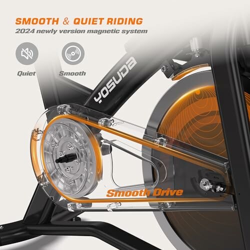 Yosuda exercise bike with smooth and quiet magnetic system.